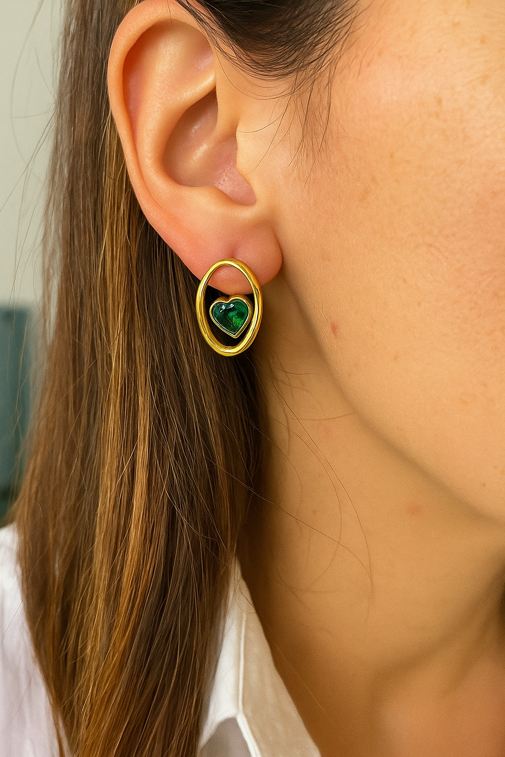 Oval Embrace Studs