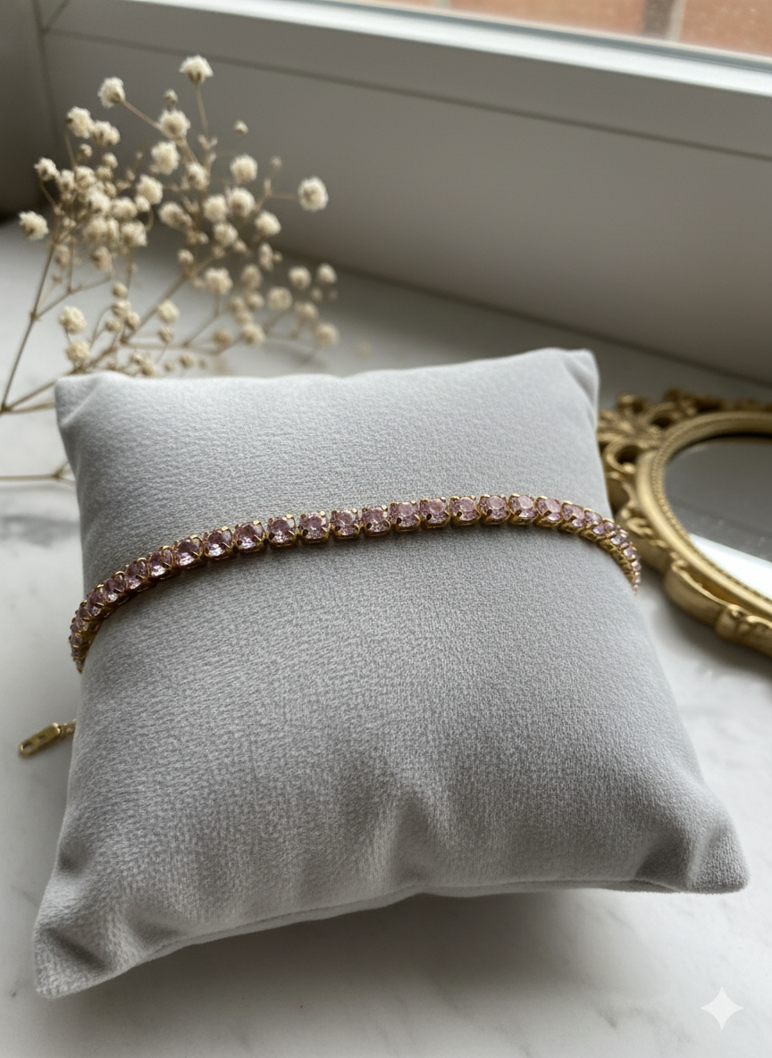 Pink Tennis Bracelet